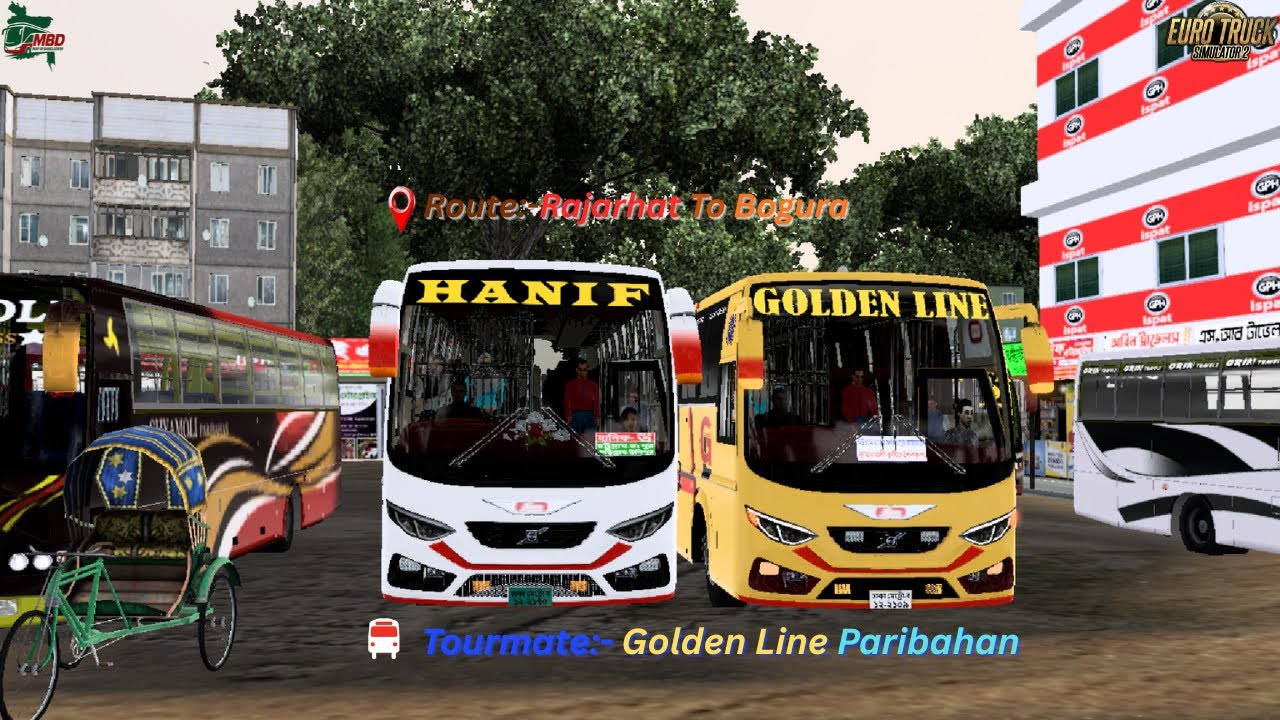 #ETS2 Маршрут:-Раджархат-Богура.Турмат:-Golden Line Paribahan