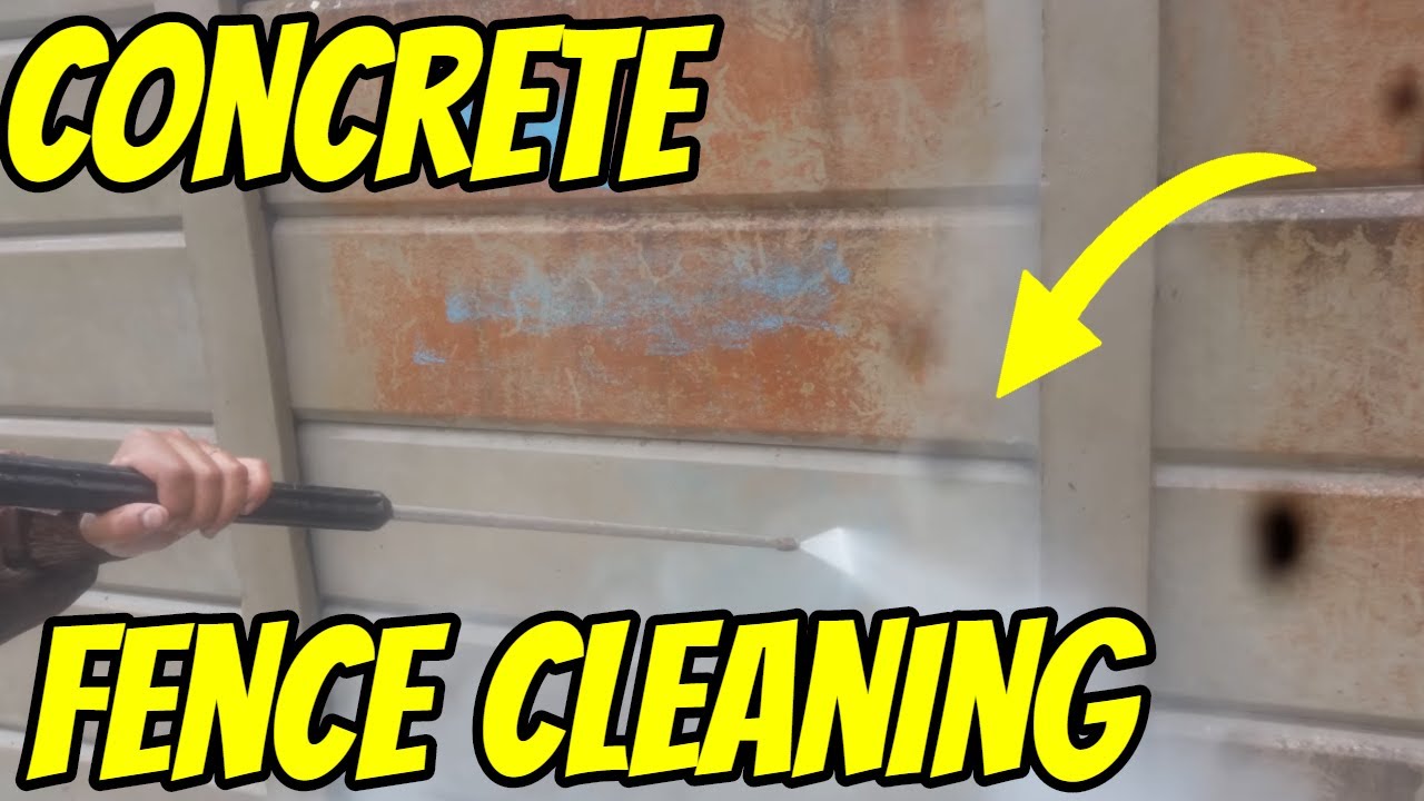 Concrete Fence Panel Cleaning