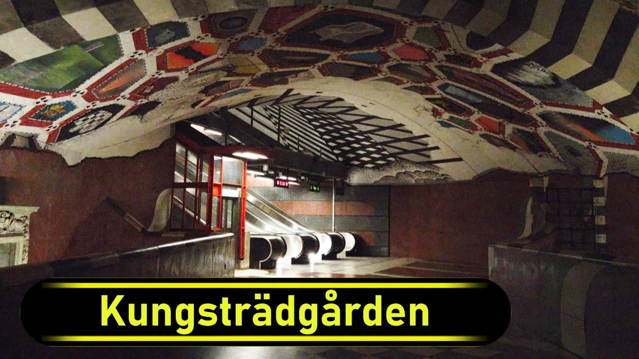 Metro | Tunnelbana Station Kungsträdgården - Stockholm 🇸🇪 - Walkthrough 🚶