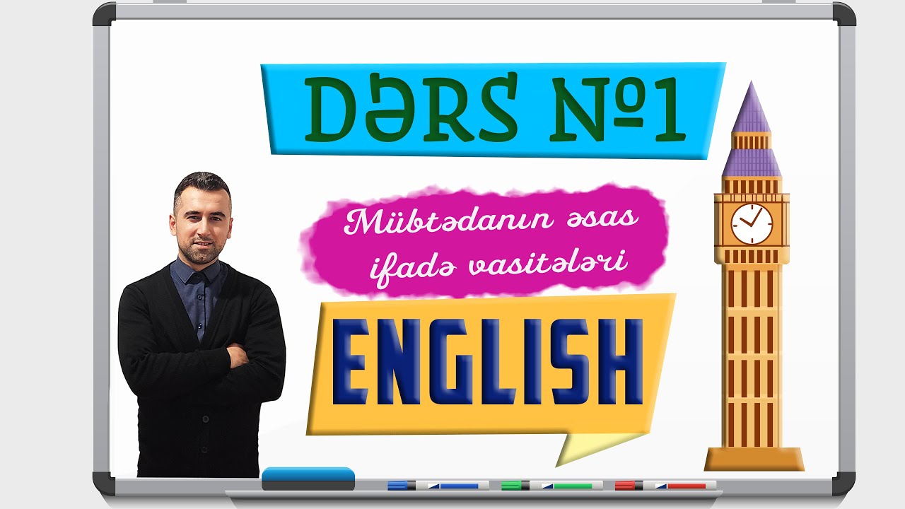 İngilis dili / video dərs #1 ( Mübtədanın əsas ifadə vasitələri / Şəxs əvəzliklərinin adlıq halı )