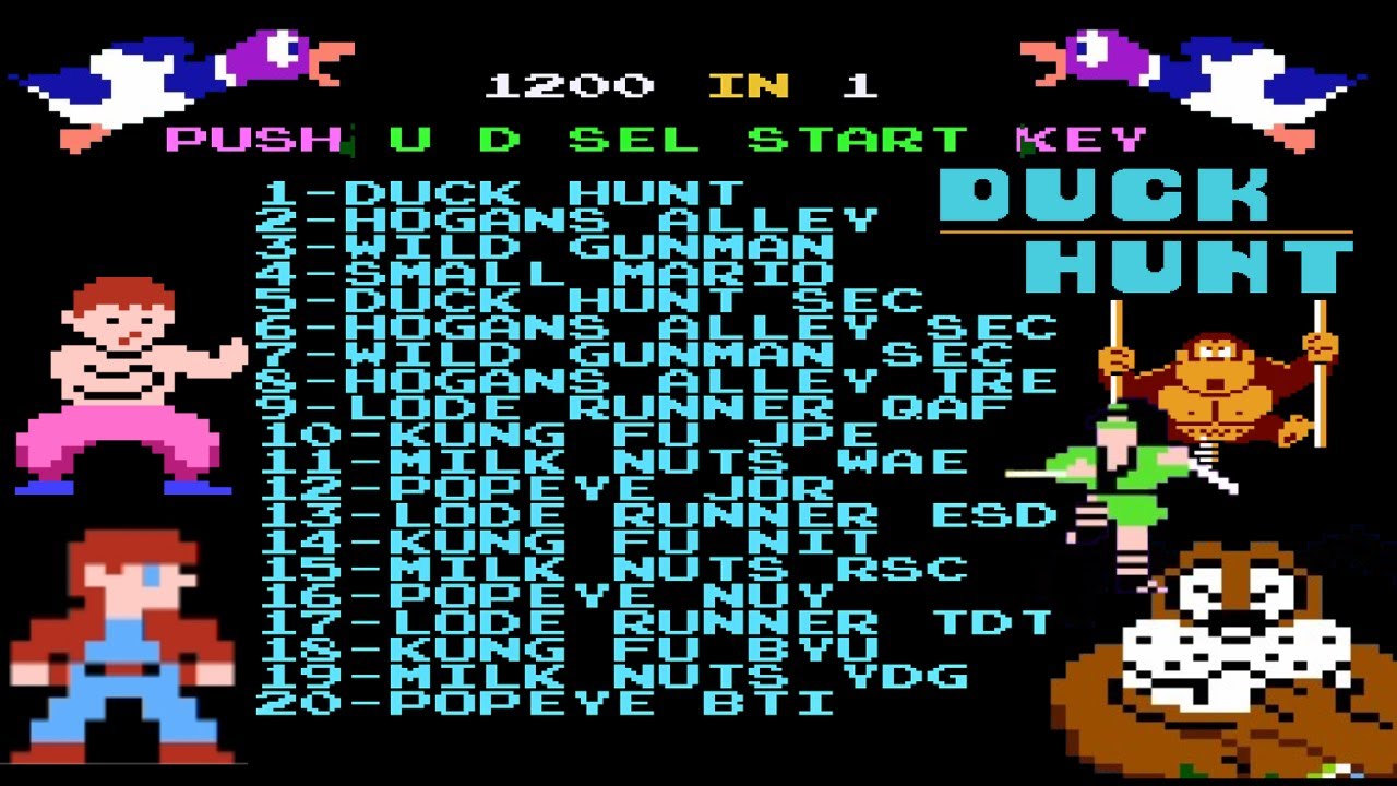 NES 1200 in 1 Gameplay : Exploring 1200 Nintendo Games