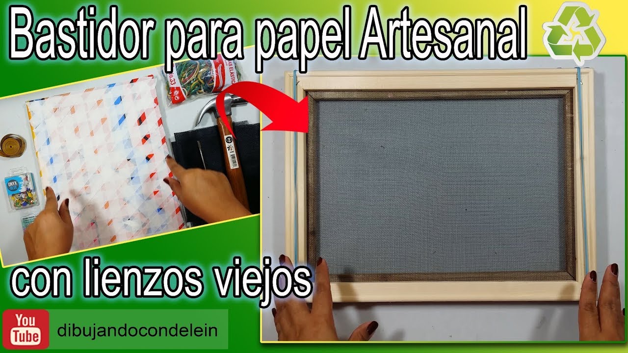 Como hacer un bastidor para Papel Reciclado o Papel Artesanal