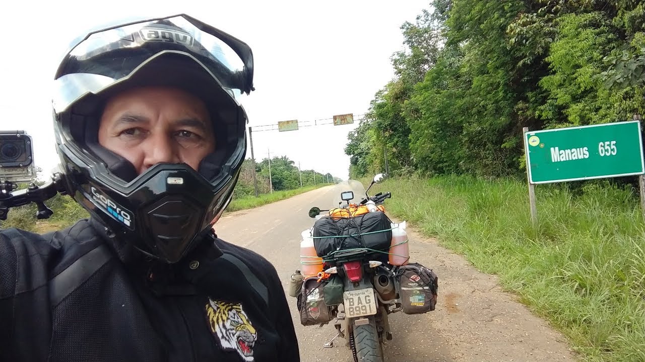 BR319  Atravessando a Rodovia fantasma de moto, Porto Velho - Manaus -  Video parte2