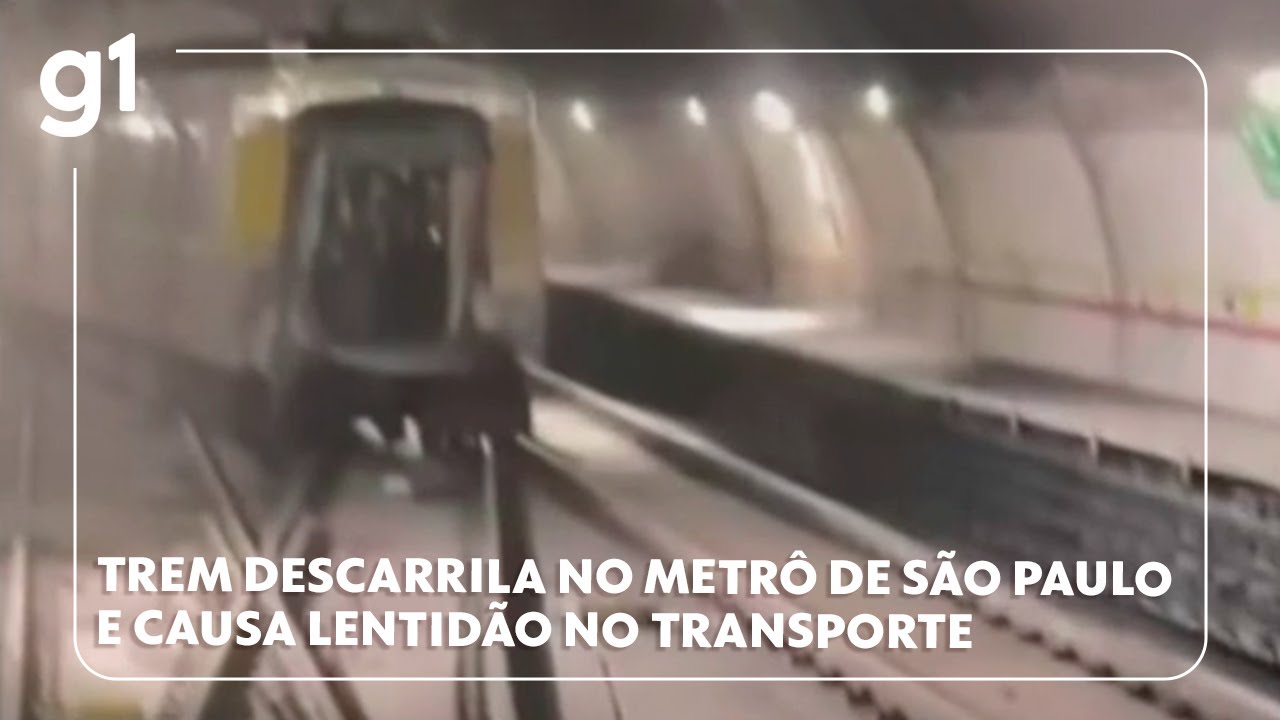 Trem descarrila no metrô de São Paulo e causa lentidão no transporte #g1