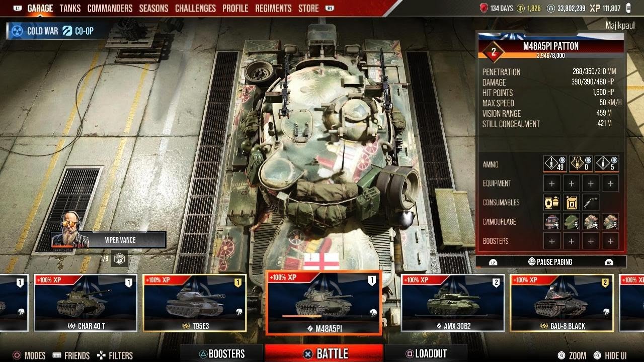 World of Tanks M485PI-PATTON MVP Excellent Teamwork