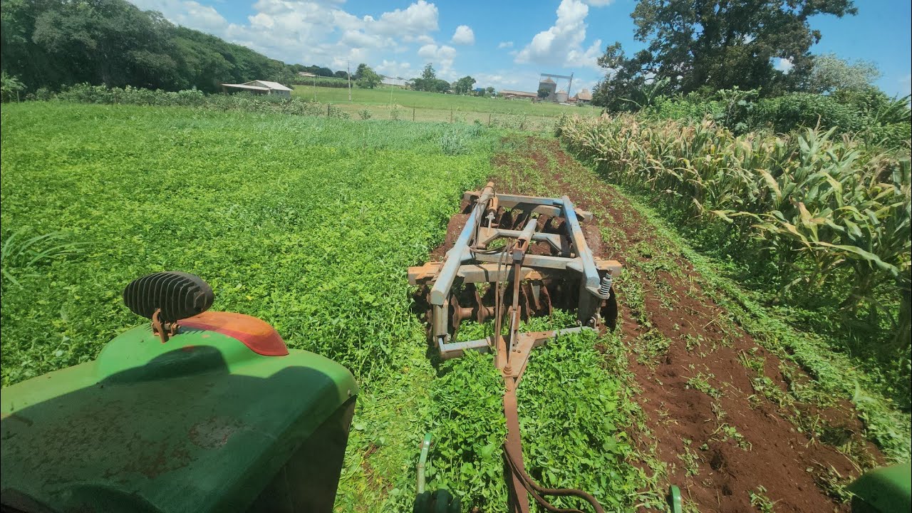 Grade Aradora 18x24 no JD6100 na Fazenda do seu Chico