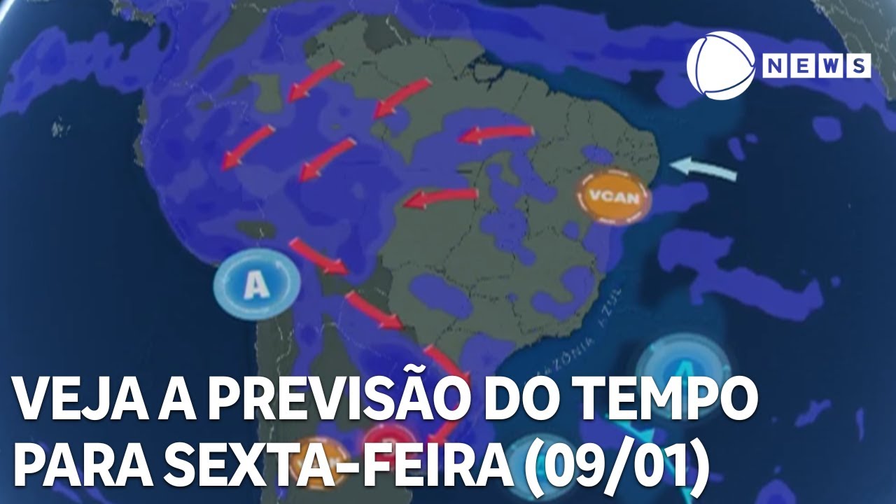 Veja a previs&atilde;o do tempo para sexta-feira (09/01)