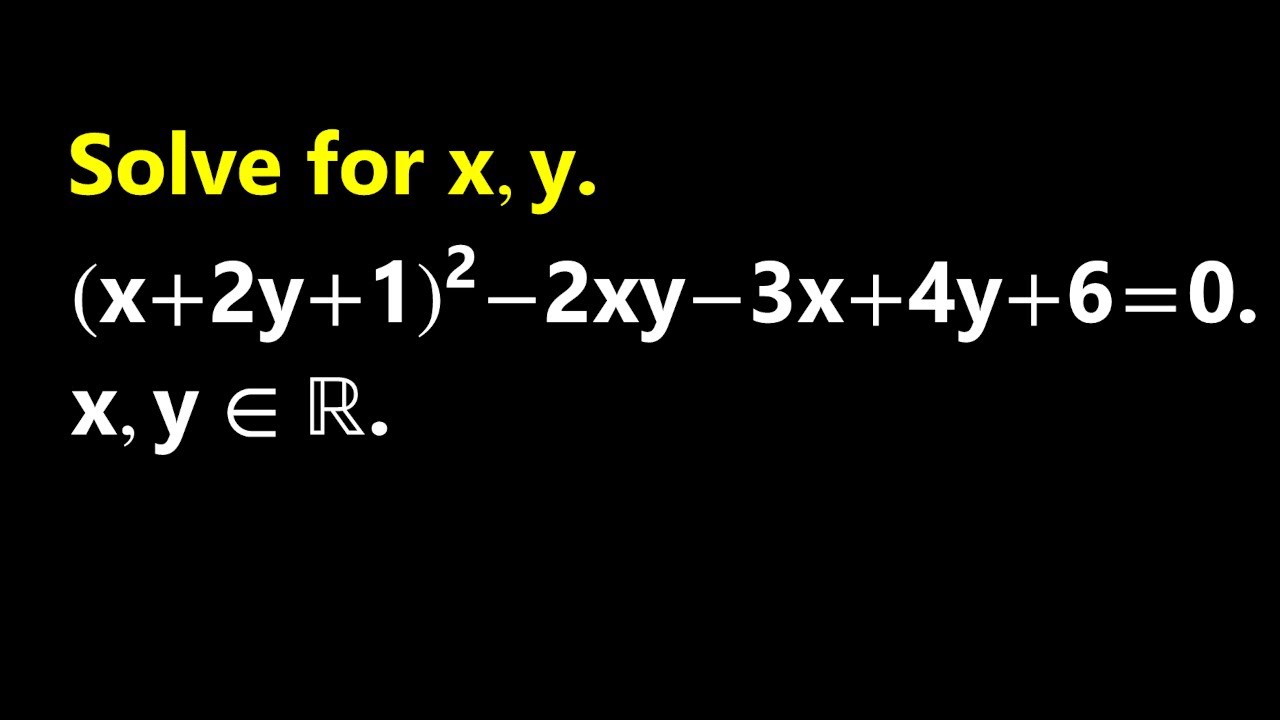 This 2-Variable Equation Looks Impossible to Solve.