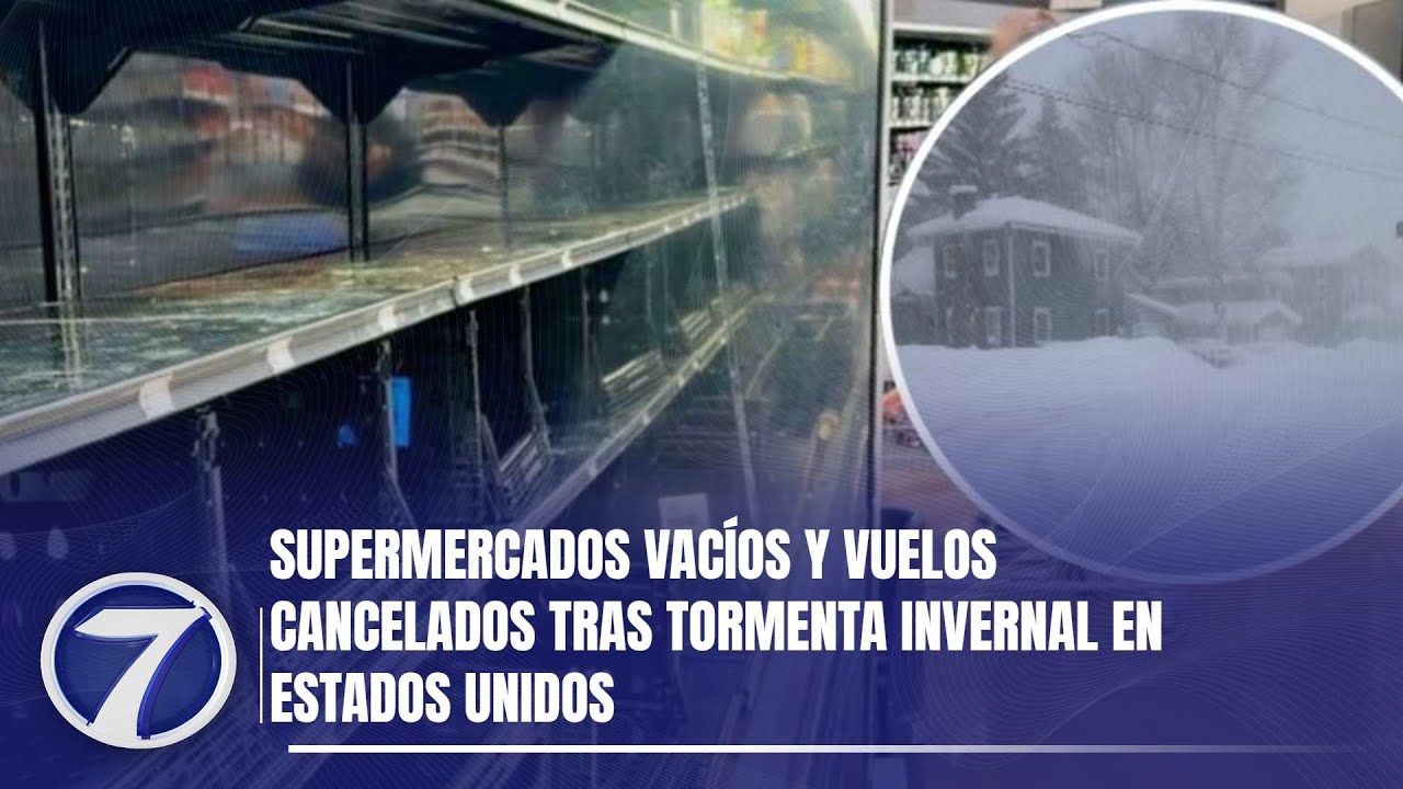 Supermercados vacíos y vuelos cancelados tras tormenta invernal en Estados Unidos