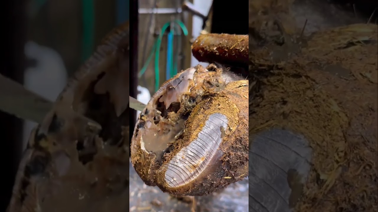 Well this cows hoof got kinda gnarly!! #cows #shorts #farm #reels
