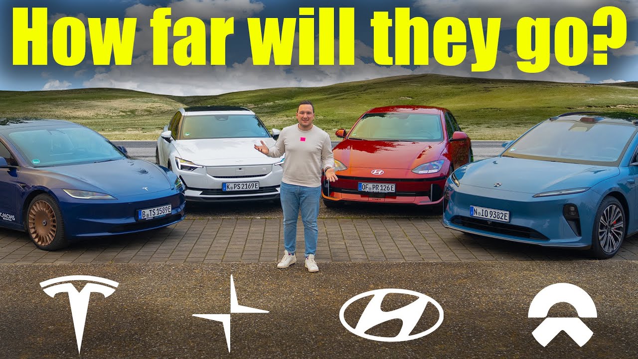Tesla v Polestar v Hyundai v Nio - who runs out of battery first?