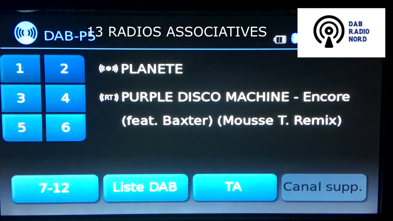 Clip des Radios DAB+ re&ccedil;ues dans le Nord de la France !
