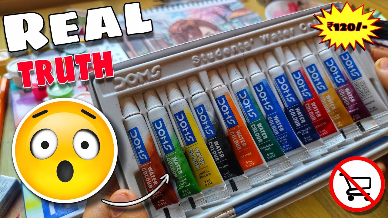 Comparing Doms Tube vs. Tempera Watercolors | Momo Ayase Drawing @DOMS India