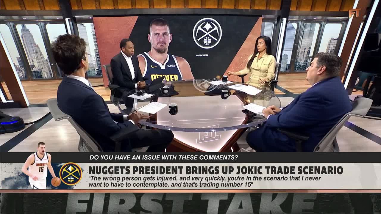 Bob Myers FEELS for Nuggets President Kroenke after Jokic comments 🗣️ 'KEEP IT CALM!' | First Take