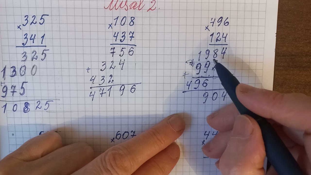 Riyaziyyat 4cü sinif 1-ci hissə səh 67.Misal 1,2,3