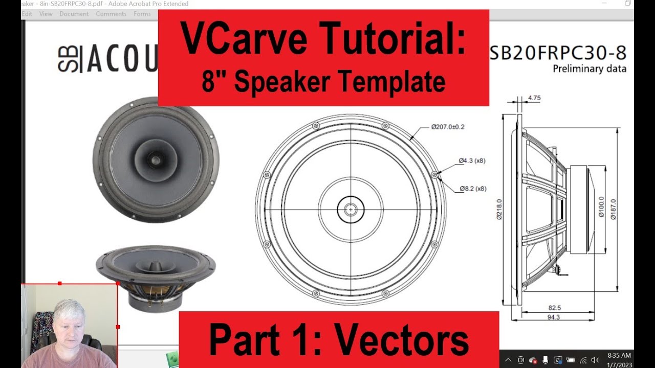 VCarve Pro - Speaker Template Part1: Vectors