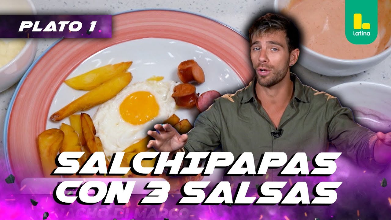 Plato 1: Salchipapas con 3 salsas  | El Gran Chef Famosos 🌽🐙