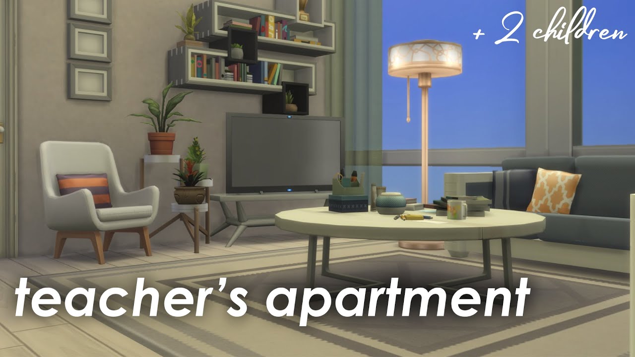 Квартира 1/3 для учителя с двумя детьми 📚👩‍👦‍👦 | Строительство в The Sims 4 | NO CC