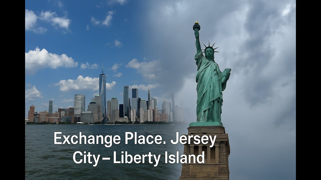 4K NYC POV Walk: Stunning Jersey City Waterfront to Statue of Liberty Ferry | Exchange Place NJ