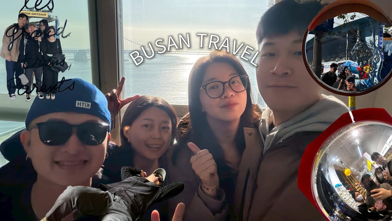釜山四天三夜VLOG|米飛兔咖啡廳|白淺灘泡腳|廣安大橋無人機|海雲台列車夕陽真的太美......