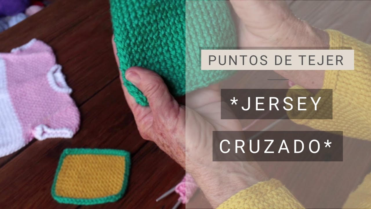 Punto de tejer con dos agujas único: Jersey cruzado ➽ Tejer con Lucila