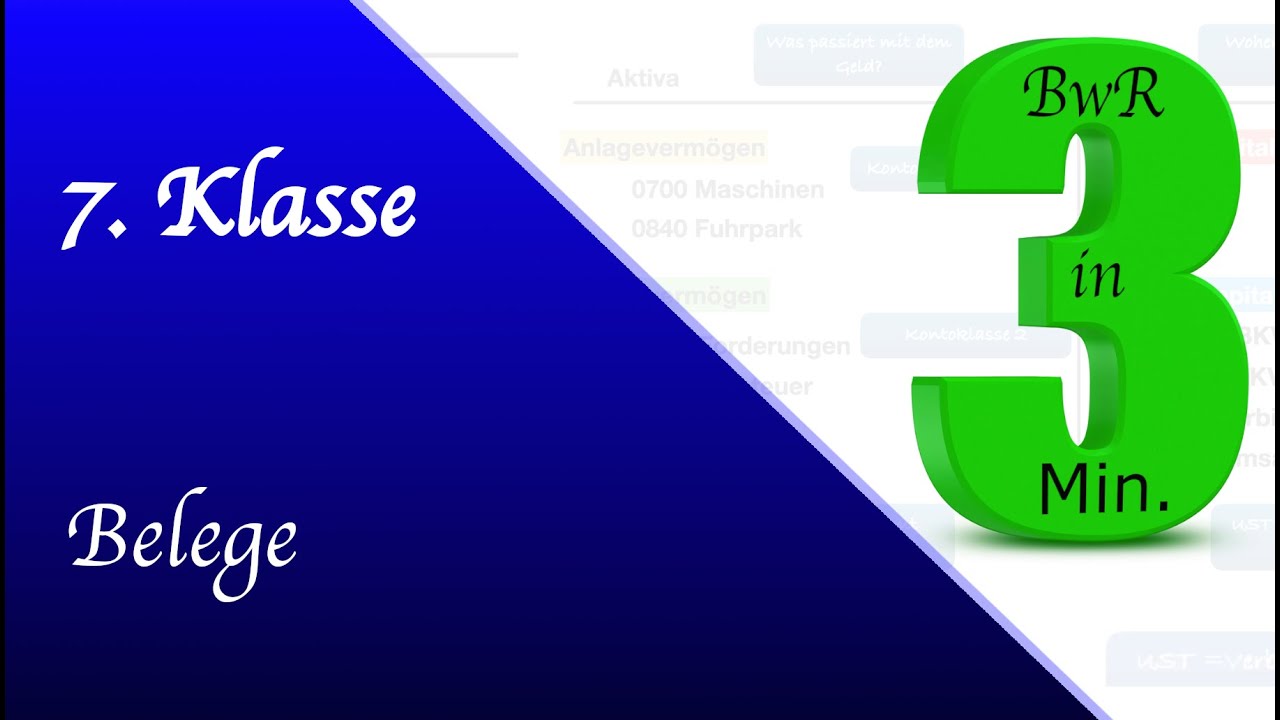 3. 6 Belege und Quittungen