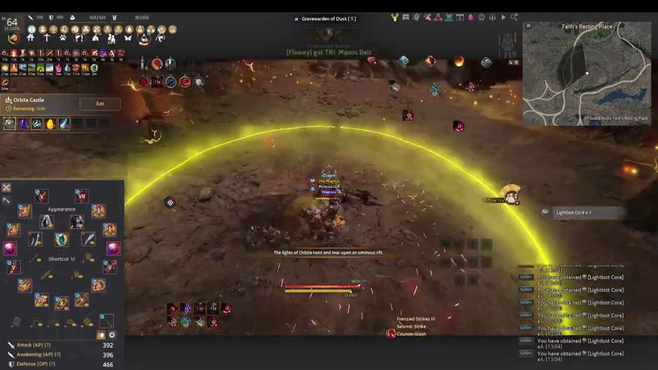 Awakening Warrior 14k lv2 no agris orbita | Black Desert