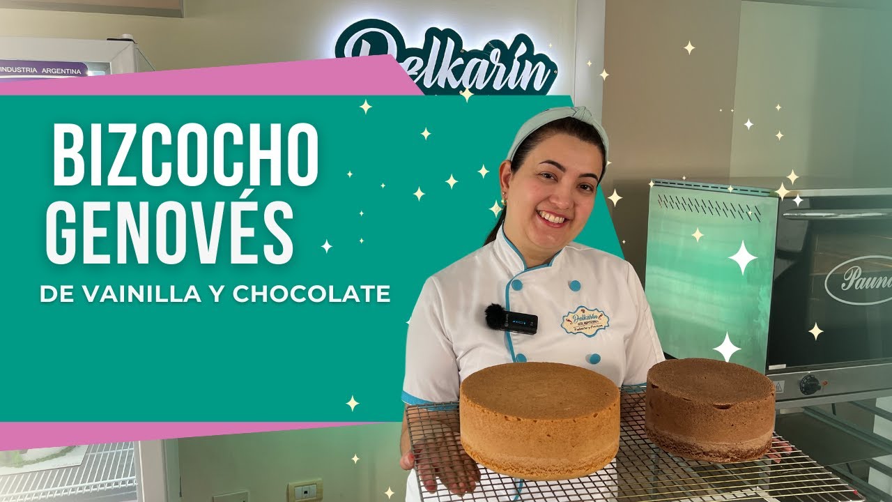 Bizcocho Genovés de Vanillia y Chocolate para Tortas Frias. Receta Rápida y fácil