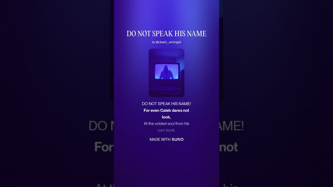 DO NOT SPEAK HIS NAME
