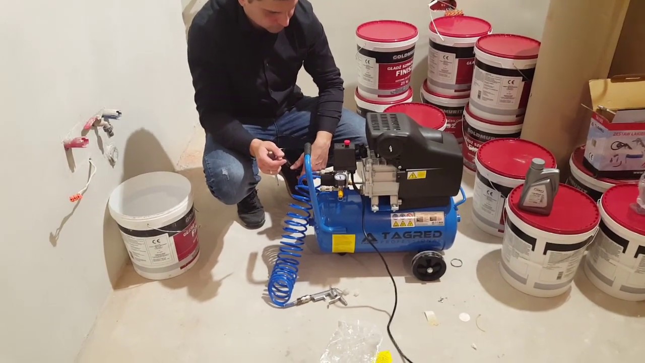 Unboxing kompresora olejowego TAGRED TA300N 24L 3.8KM