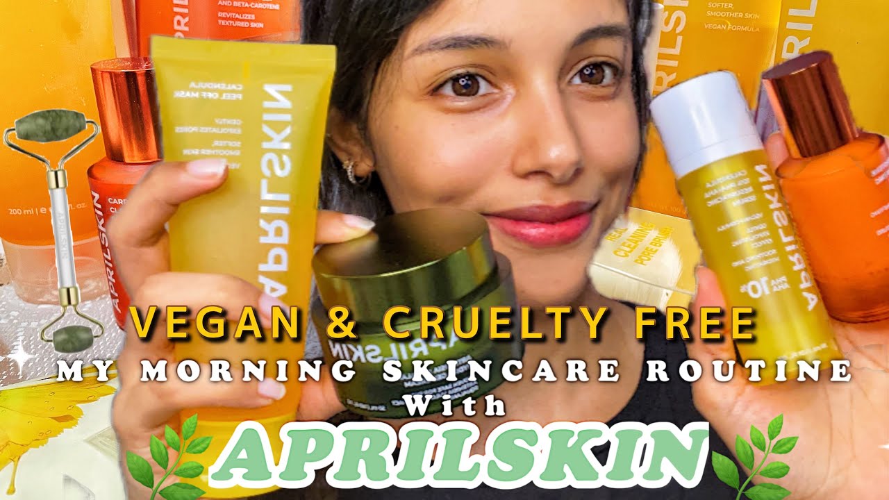 MY VEGAN FRIENDLY MORNING SKINCARE 🌱 WITH @AprilskinGlobalOfficial모닝 스킨케어 루틴 추천 💦 (ft : 에이프릴스킨)