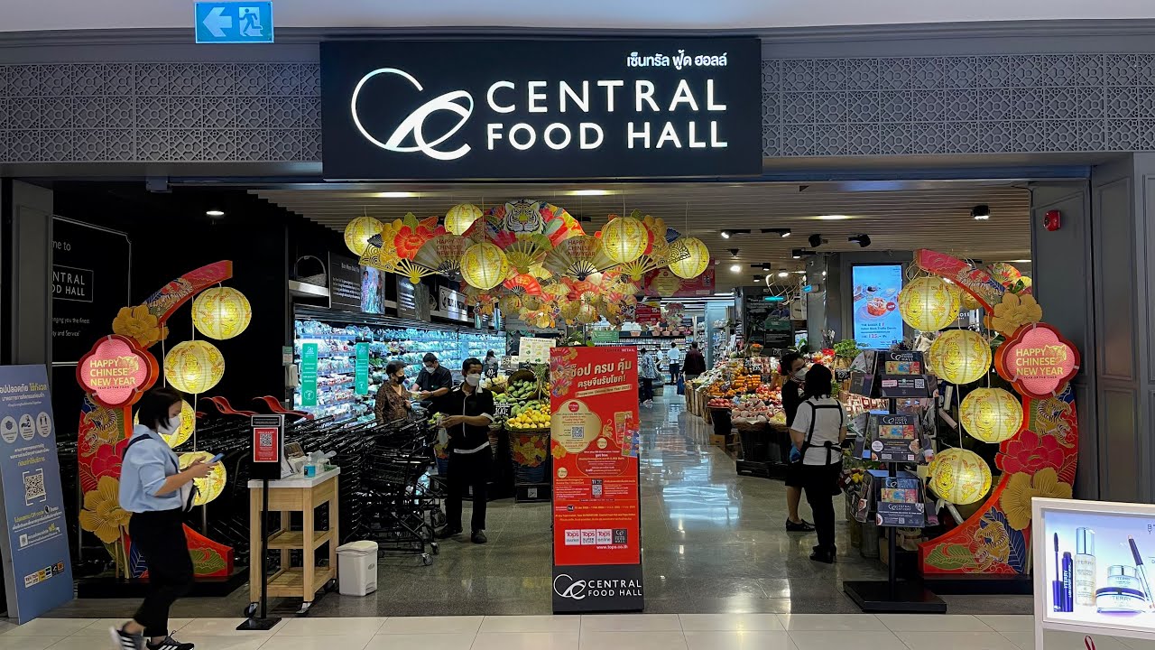 [4k] Upscale Bangkok Food Market Central Food Hall Tour - Includes Access From Chit Lom BTS