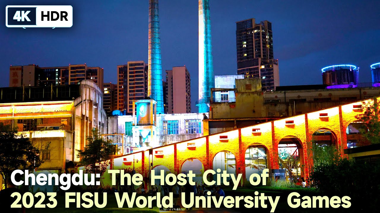 [4K HDR] Night Walk in Chengdu, the Host City of 2023 FISU World University Games