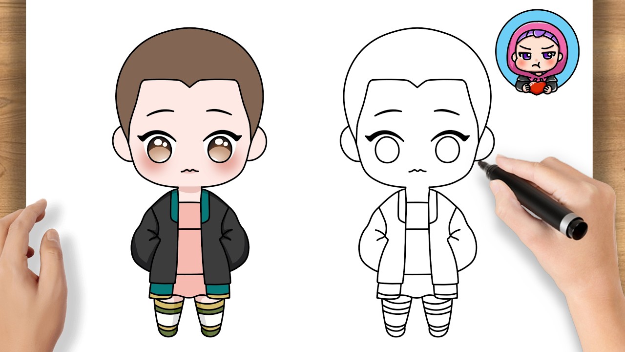 How to Draw Chibi Eleven Stranger Things Step By Step