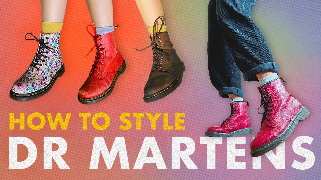 Как подобрать стильные ботинки Dr Martens 1460 // Идеи образов с ботинками Dr Martens