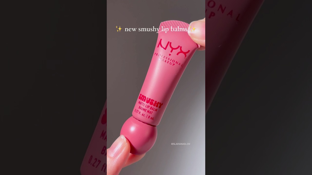 new nyx cosmetics smushy lip balms swatched 🌸 #NYXCosmetics #Makeup #SmushyLipBalm #MatteLipTint