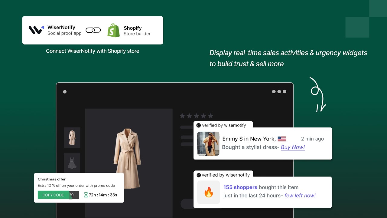 Add social proof sales popup on your shopify store | WiserNotify social proof
