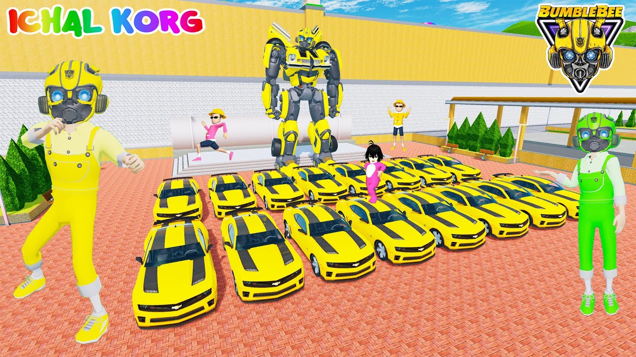 Yuta Mio Baby Celine Atom Atam Jadi Robot Bumblebee 😱 Robot Bumblebee Kehilangan Mobilnya 😭