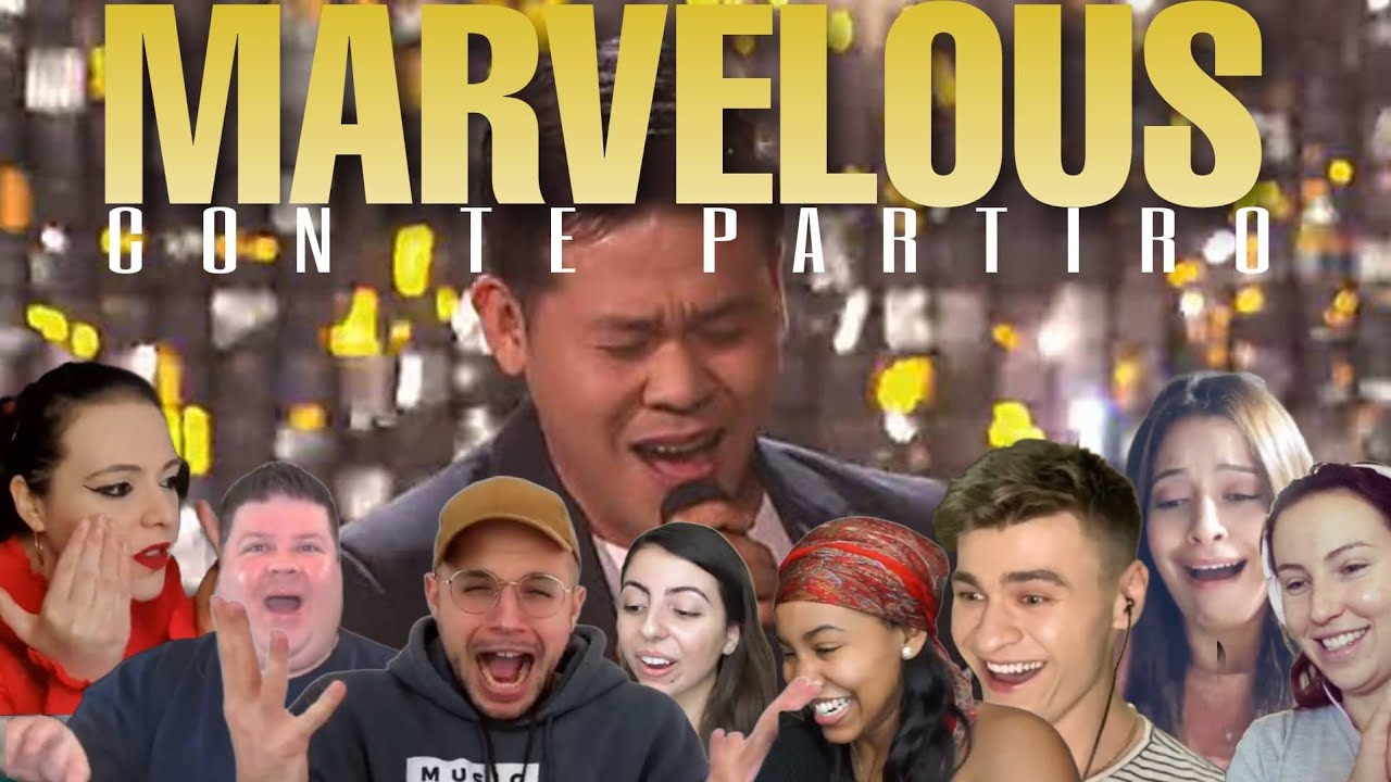 WINNER IN OUR HEARTS | Marcelito Pomoy performs Con Te Partiro AGT The Champions Reactions