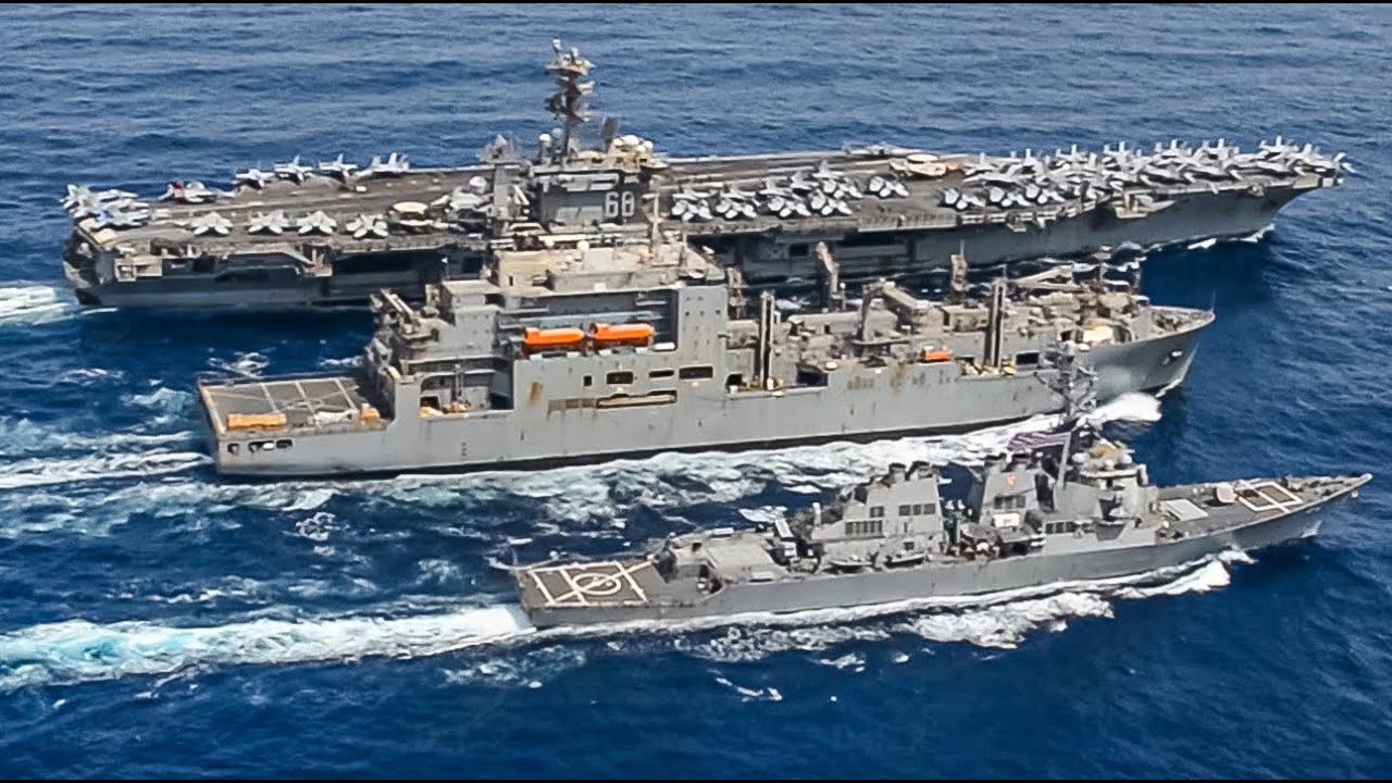USS Nimitz (CVN 68) Executes Multi-Ship Replenishment to Maintain Continuous Flight Operations