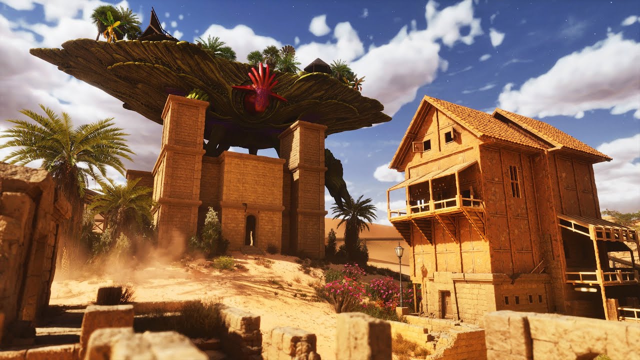 Taming the Oasisaur and Building Floating Base on Scorched Earth in ARK: Survival Ascended!