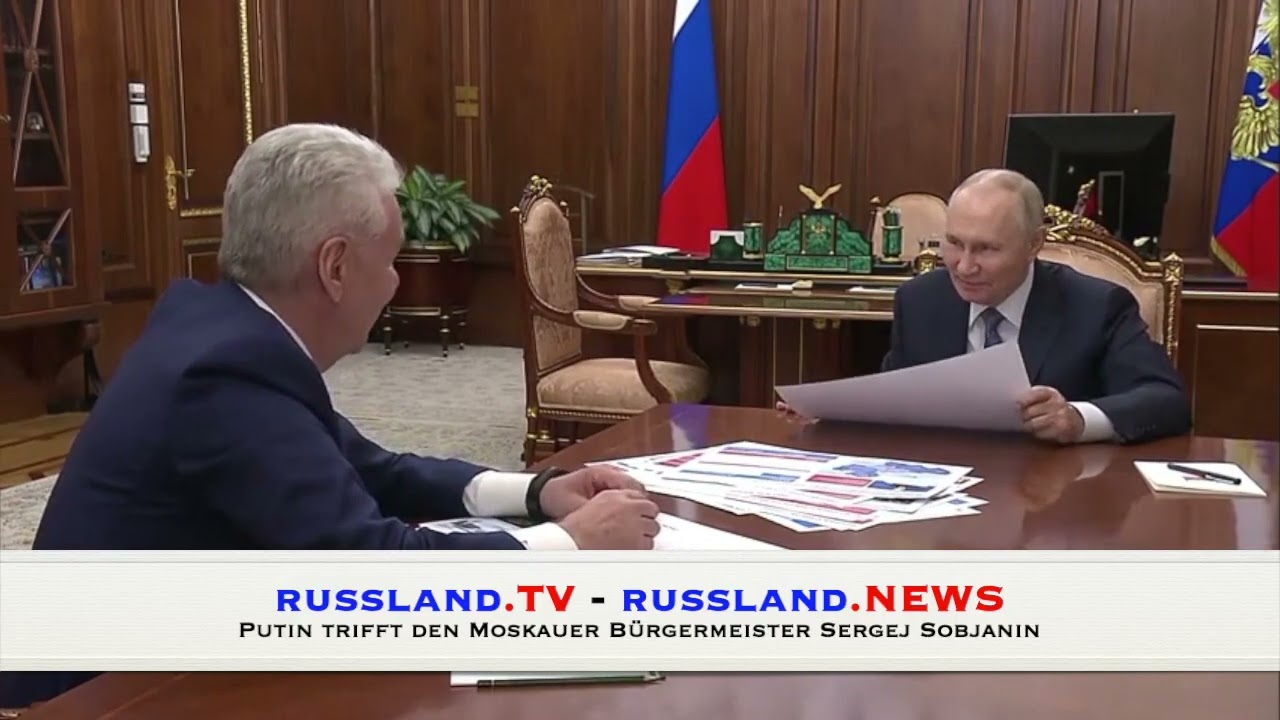 Putin trifft den Moskauer Bürgermeister Sergej Sobjanin