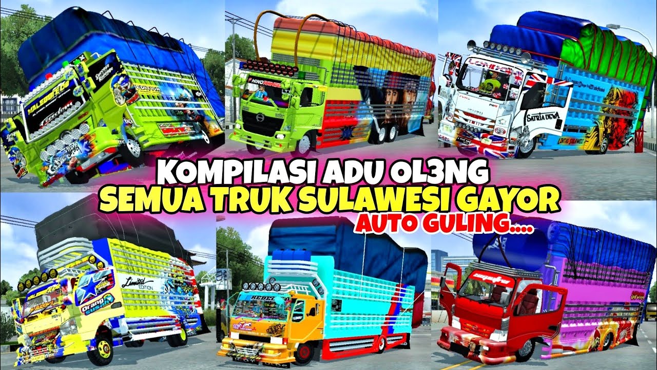 GAK GAYOR GAK SETOR.🤣 K0MP1L4SI ADU OL3NG BUSSID SEMUA MOD TRUK SULAWESI OVERLOAD || AUTO PANIK BRE🔥