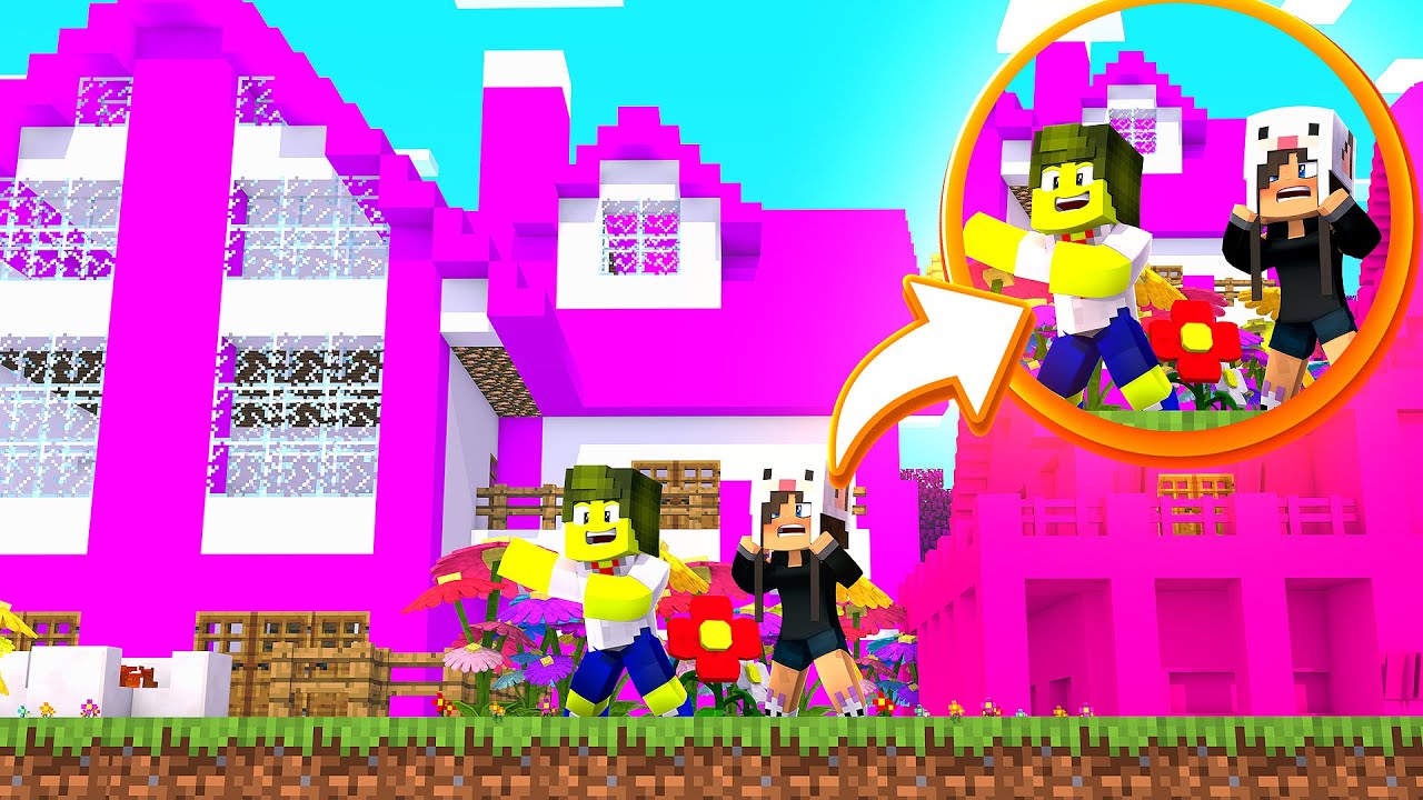 RAZOR FEZ UMA MEGA CASA SURPRESA PRA COELHA NO MINECRAFT !