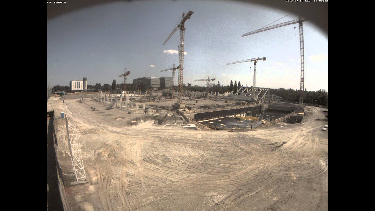 Groupama Aréna építés timelapse, kamera 1 v05, 2013 július