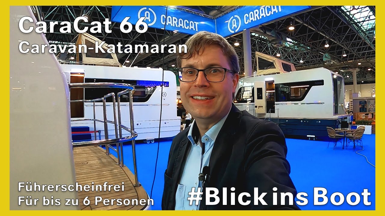 Katamaran-Hausboot "Caracat 66": Luxus und Flexibilität an Land und auf dem Wasser | Messeinnovation