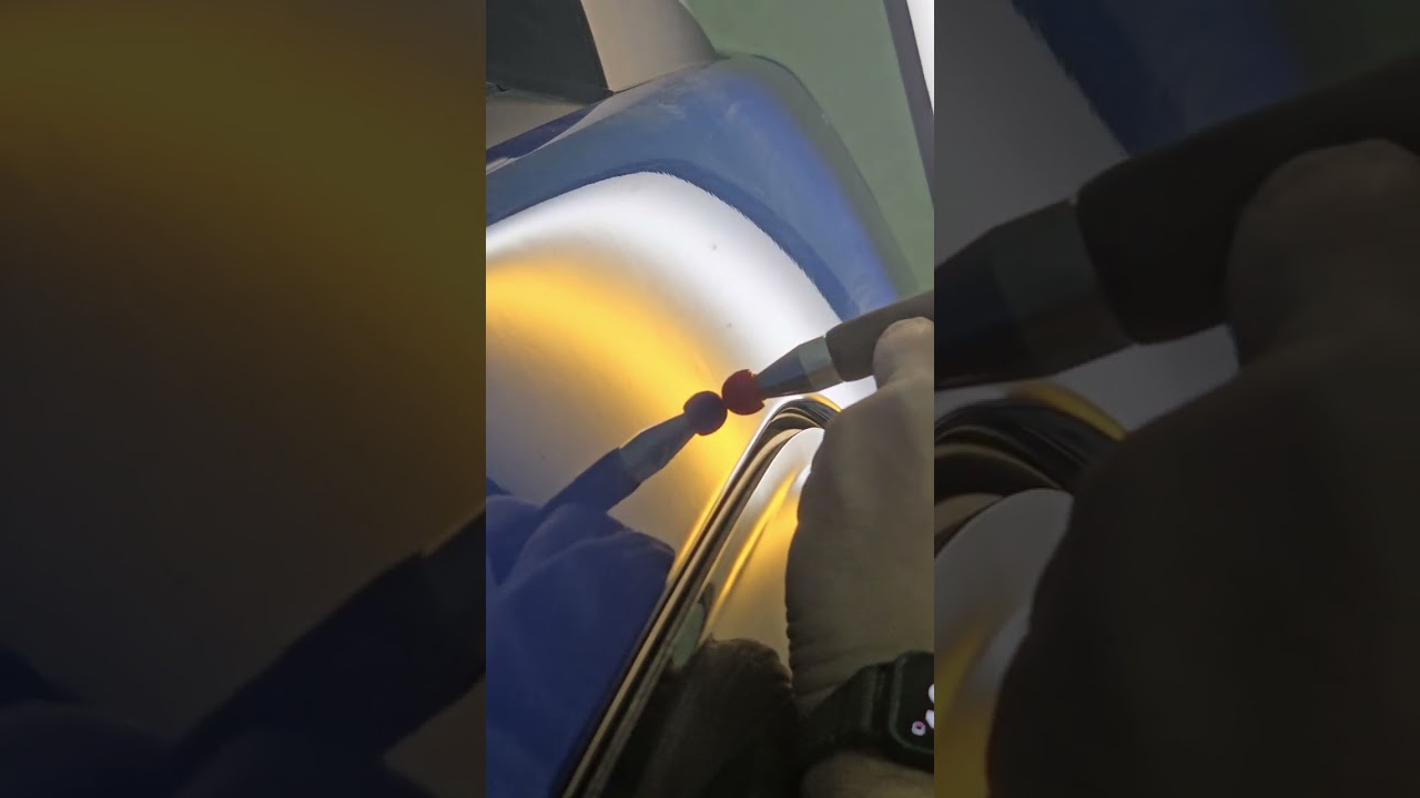 Беспокрасочный ремонт вмятины на стойке автомобиля с комментариями 