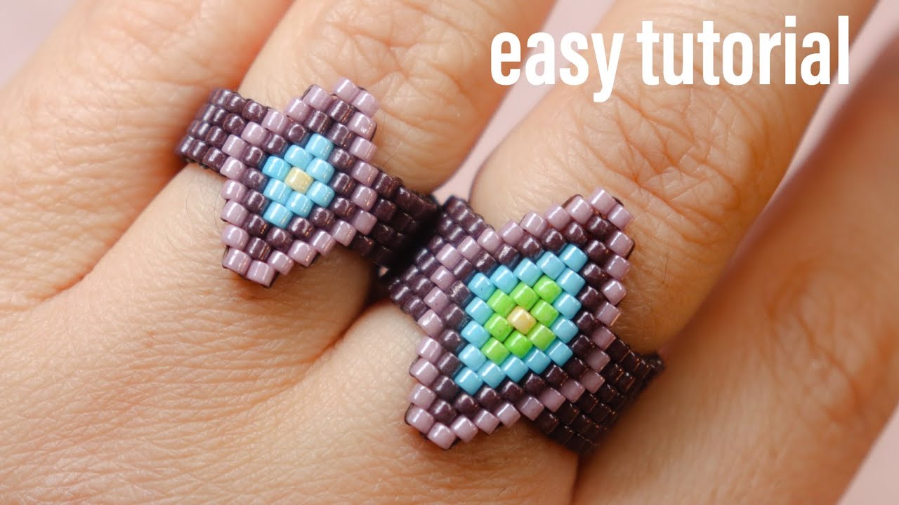 Beaded Ring only with seedbeads super easy for beginners/DIY