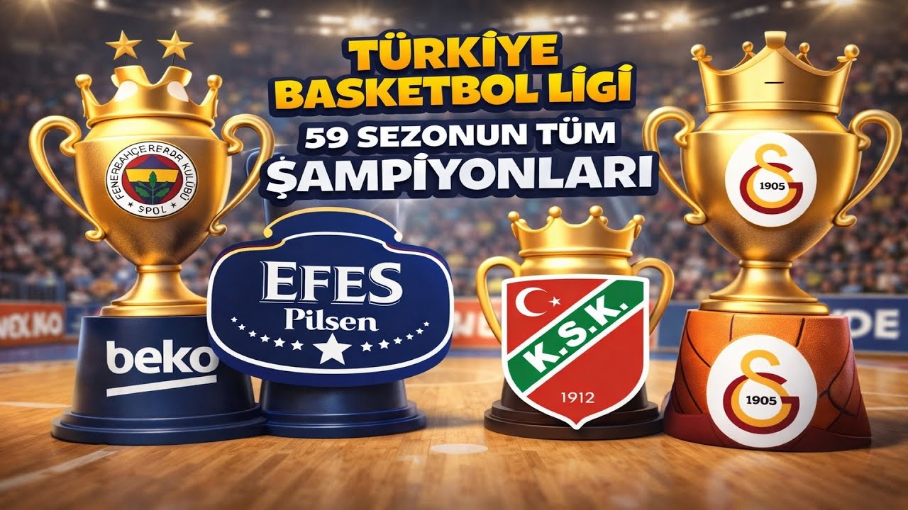 Türkiye Basketbol Ligi 59 Sezonun Tüm Şampiyonları
