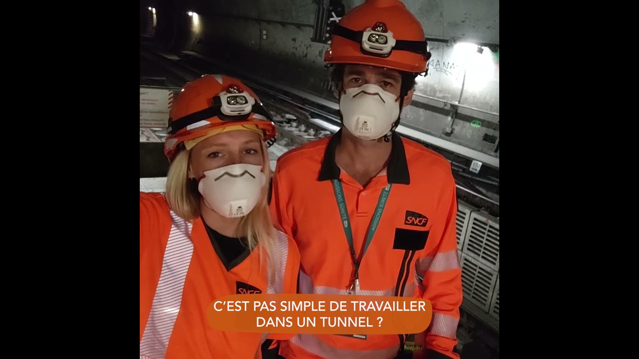 SNCF Réseau Sans Interruption - Renouvellement de rails dans le tunnel de la ligne E